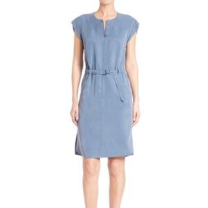 Akris Punto Blue Front-Zip Sheath Dress sz 8